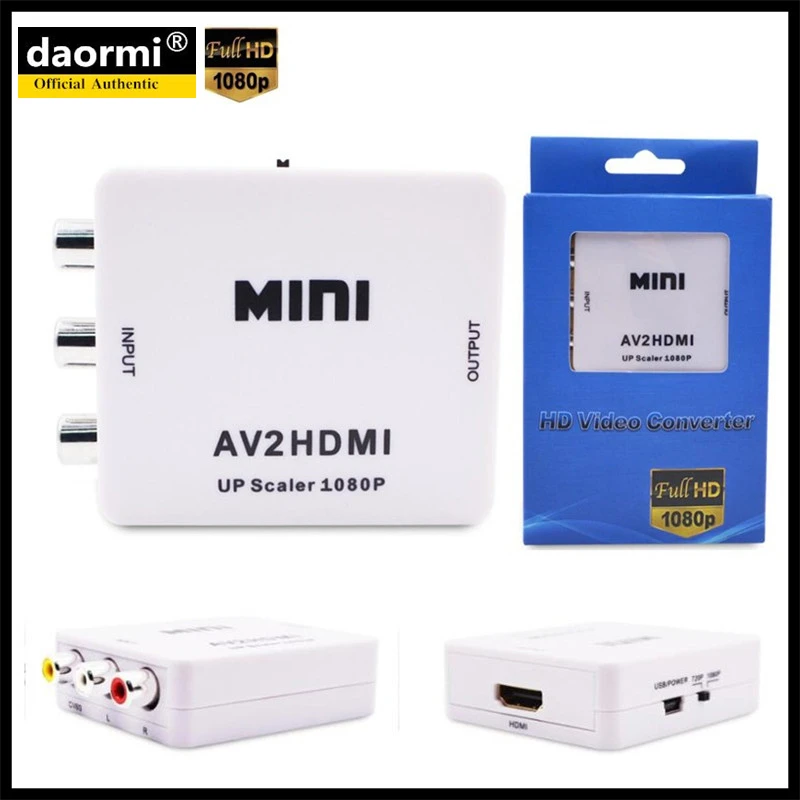 Преобразователь сигнала RCA в HDMI 720P 1080P AV2HDMI Mini AV к адаптер преобразователя для ТВ VHS