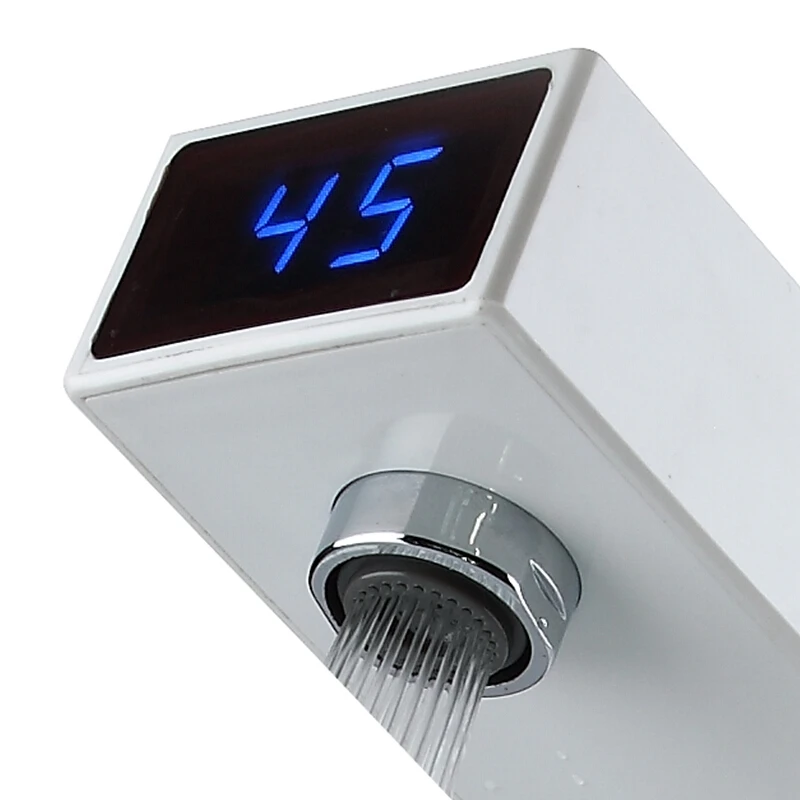2500W LED Display Temperature Instant Tankless Hot Faucet Kitchen Shower Electric Faucet Heater EU Plug
