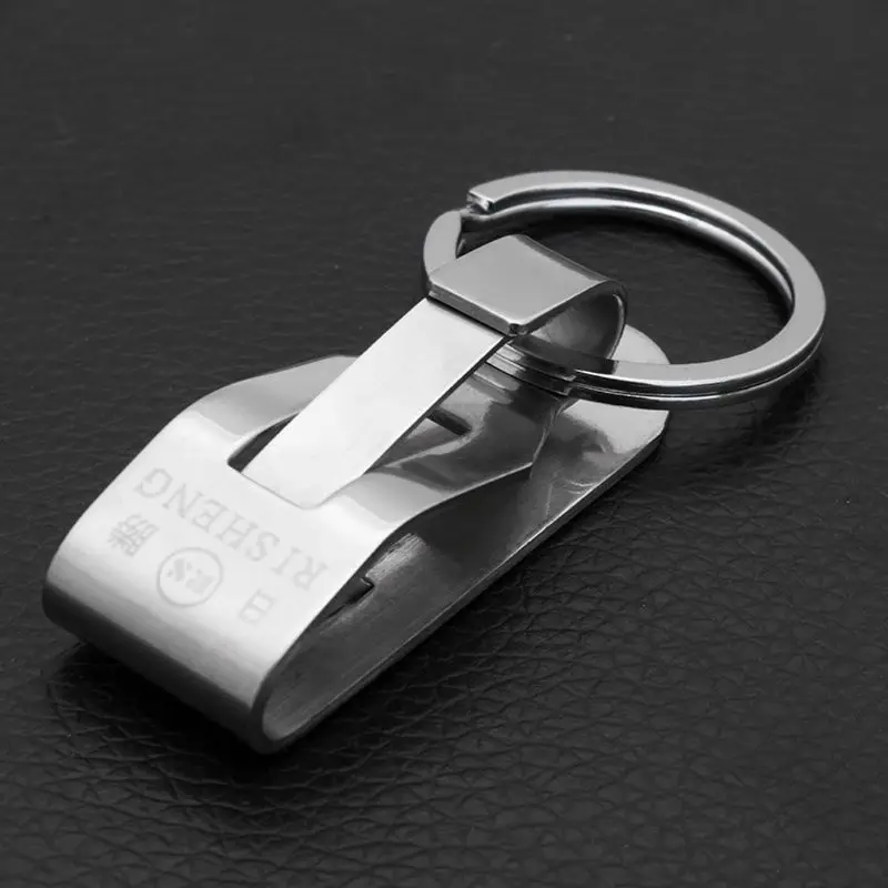 Stainless Steel Keyring Security Clip On Heavy Duty Belt Key Clip Belt Keychain