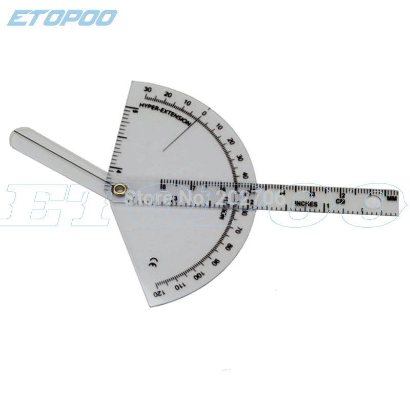 1set fingder goniometer + 17CM Medical Goniometer plastic protractor 180 degree angle ruler finger ruler medial