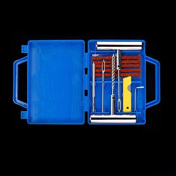 

TIOODRE 11pcs Car Tire Puncture Repair Kit Motorcycle Bike Tyre Repair Kit Emergency Heavy Duty Tubeless Plug Set Professional