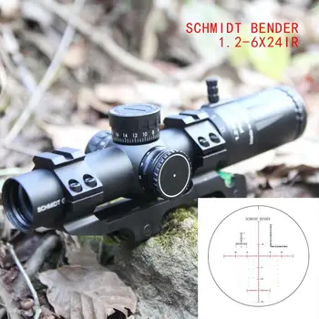 

Schmidt Bender New 1.2-6x24 30mm Tube Diameter Short Riflescope Illuminated Hunting Scope with Glass Enhanced Reticle Fast Focus