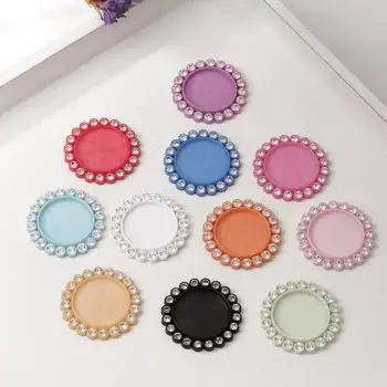 

5Pcs/Pack 20mm Rhinestone Button Resin Bottle Cap Tray Setting Key Cover Lids for Cabochons Cameo For Girls Hair Clip