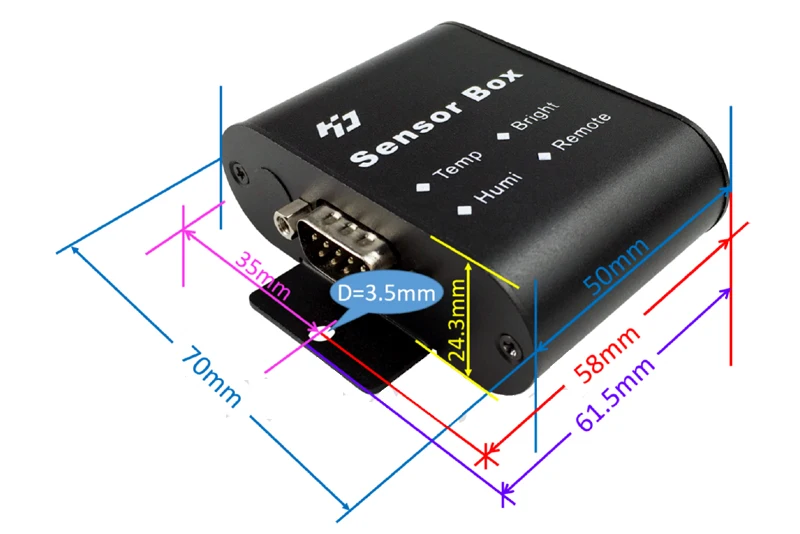 Huidu RGB Полноцветный датчик с поддержкой ИК, датчик температуры/влажности/яркости работает с HD-D15/D35/C15/C35/A30