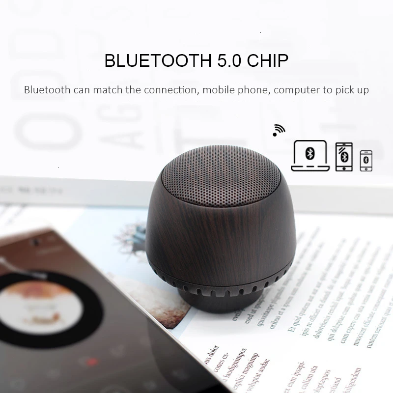 Беспроводной Bluetooth динамик CHIYI Водонепроницаемый мини Bluetooth динамик деревянный гриб дизайн открытый портативный стерео сабвуфер
