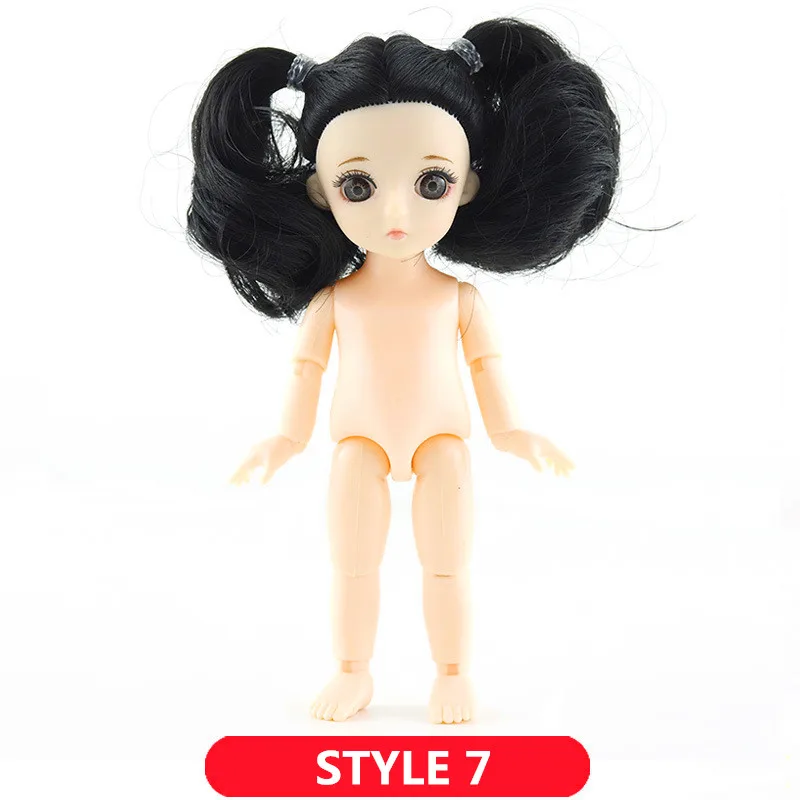 1/12 BJD куклы 13 суставов DIY милые куклы принцессы 16 см 3D глаза ручной работы оригинальные куклы для девочек игрушки для детей подарки на день рождения