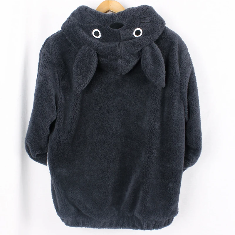  Hooded Sweatshirt Kawaii Totoro Men Women Harajuku Soft Plush Hoodies Plus Size Oversized Cosplay J