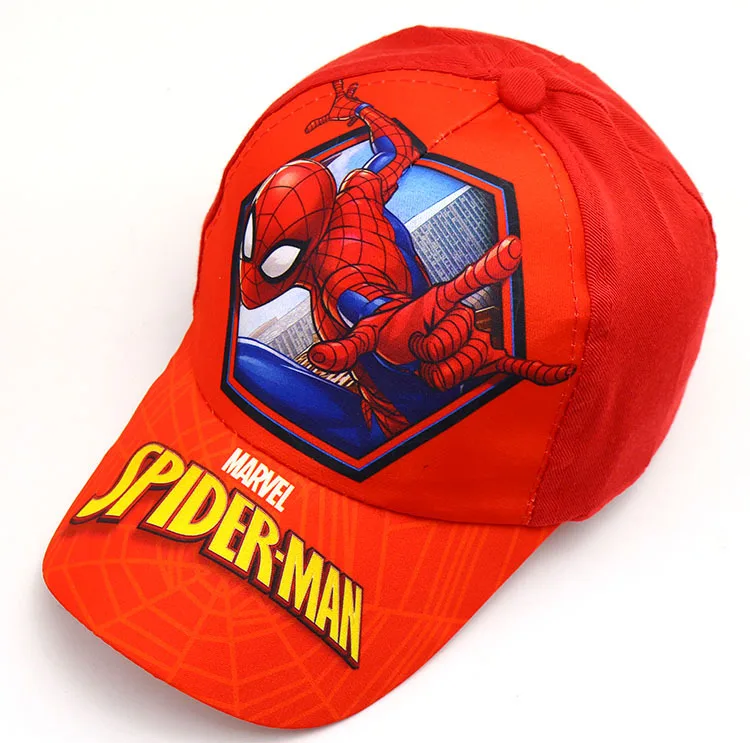 Бейсбольная кепка Человека-паука для детей, мужские кепки, бейсболка для мальчиков, кепка для девочек, детская сетчатая Кепка с машинками, T747 - Цвет: photo color
