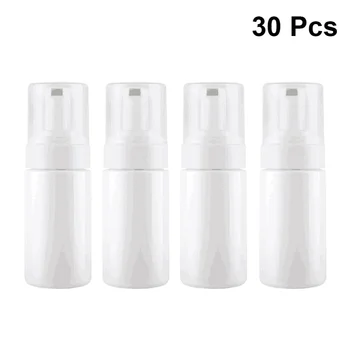 

30 Pcs Plastic Foam Dispenser Bottle Foam Dispenser Reusable Bottles Refillable Traveler Foam Containers (150ml White)