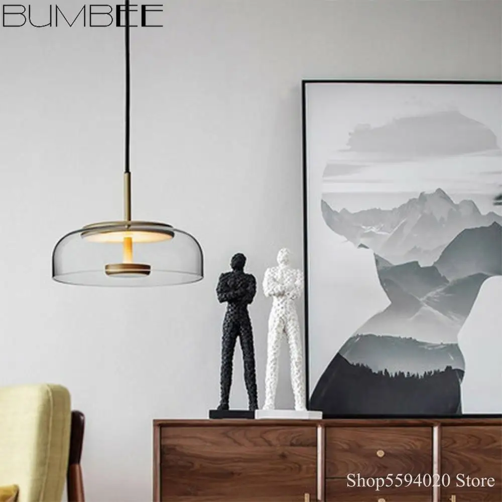 Современная круглая стеклянная Напольная Лампа дизайнерский Настольный