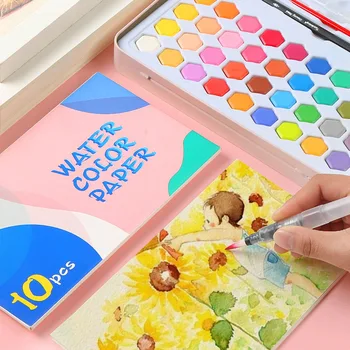 

36 Colors Solid Watercolor Paint Set Painting Pocket Pigment Watercolor Drawing ND998