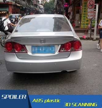 

For Honda Civic Spoiler High Quality ABS Material Car Rear Wing Primer Color Rear Spoiler For Honda Civic Spoiler 2006-2011