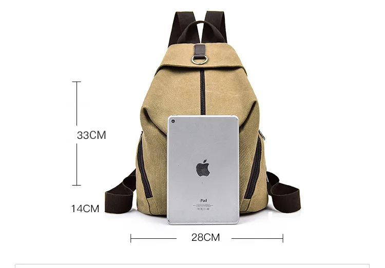 2019 Female High Quality Canvas Travel Backpack Small Waterproof Casual Women Rucksacks for Girls School Bags Shoulder Back Pack (7)