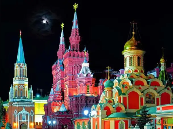 Алмазная вышивка пейзаж замок в Москву полностью квадратные Стразы 5D сделай сам
