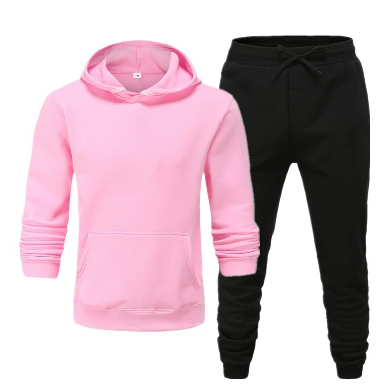 Popular Customized Print Logo Tracksuit Set Hoodies+Pants Sportwear Comfortable Unisex Streetwear Pullovers Jogging Tracksuit