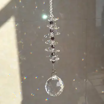 

30mm Crystal With Octagon Beads Window Sun Catcher Collection Beads Suncatcher Home Decor Rainbow Maker,Clear Crystal Prisms