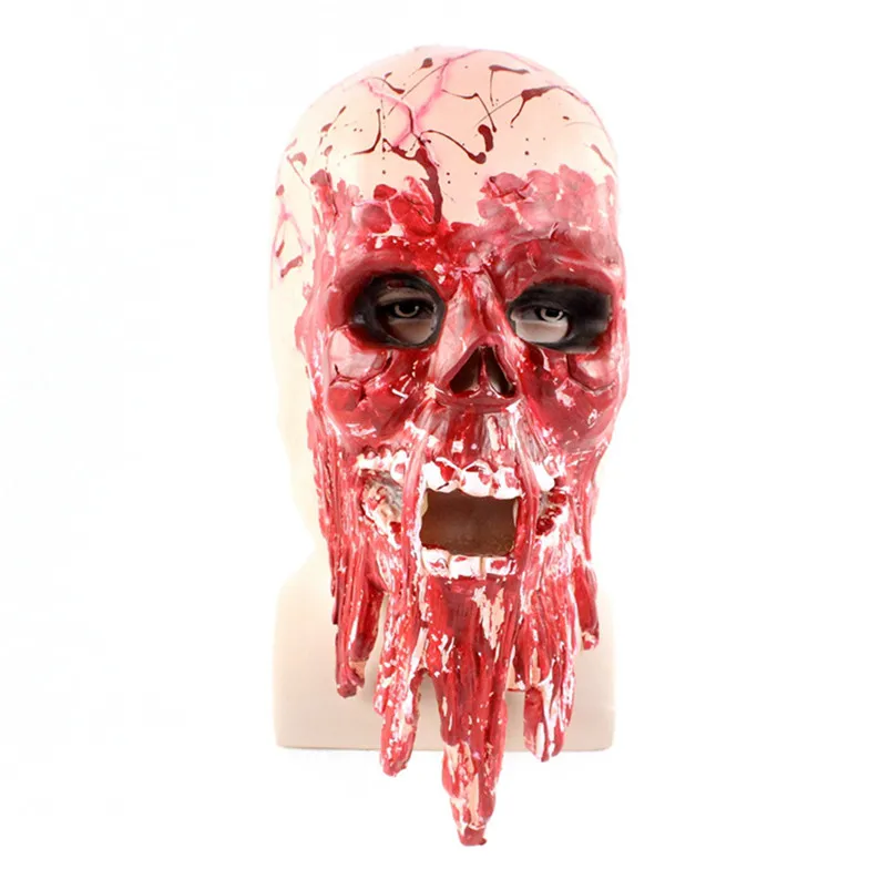 Halloween Party Mask Funny Scary Devil Zombie Dress Up Props Latex Horror Face Mask Latex Products Party Home Decoration 40AUG554