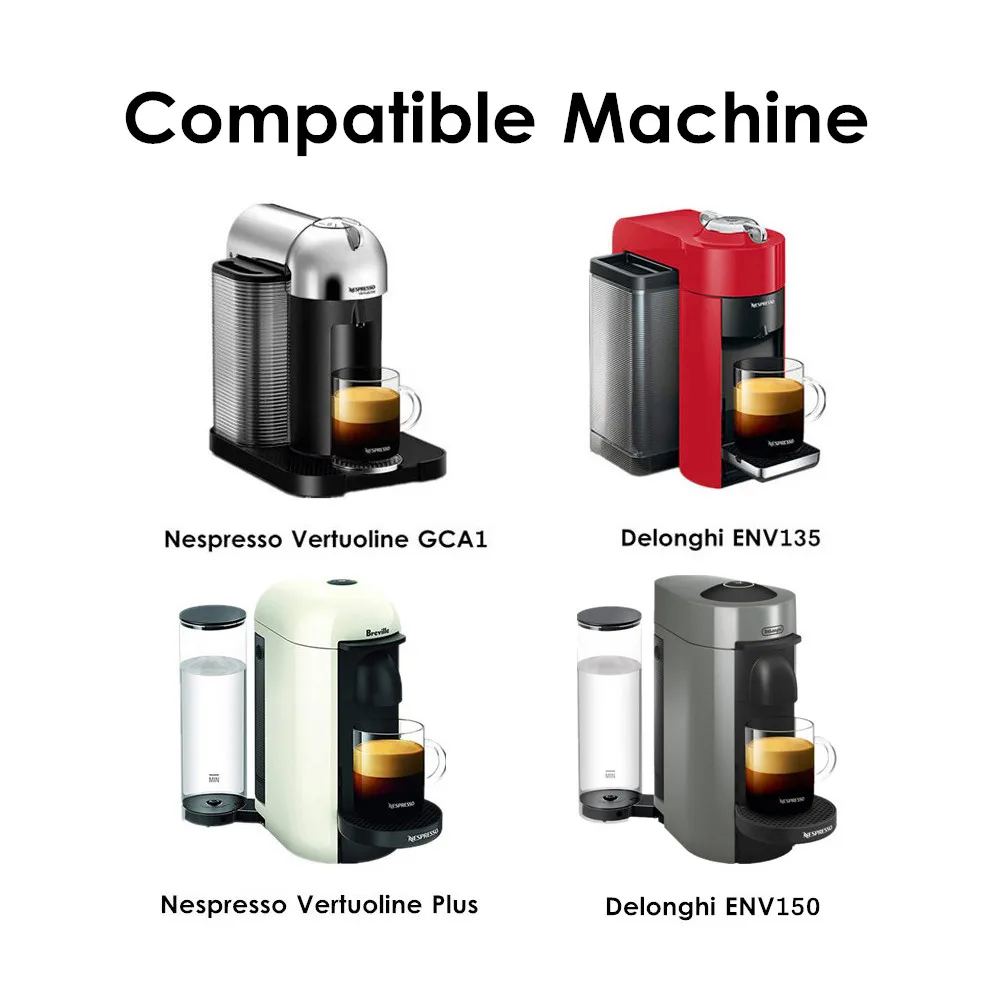 Для Nespresso Vertuoline кофе капсулы Pod нержавеющая сталь металлический кофе фильтр-чашка с алюминиевой крышкой