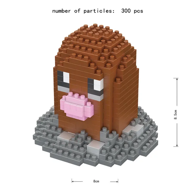 TAKARA TOMY 41 styles Pokemon Pikachu Building Blocks 3D DIY Educational Model Ornament Mewtwo Micro Small Assembled Block Brick 8078A