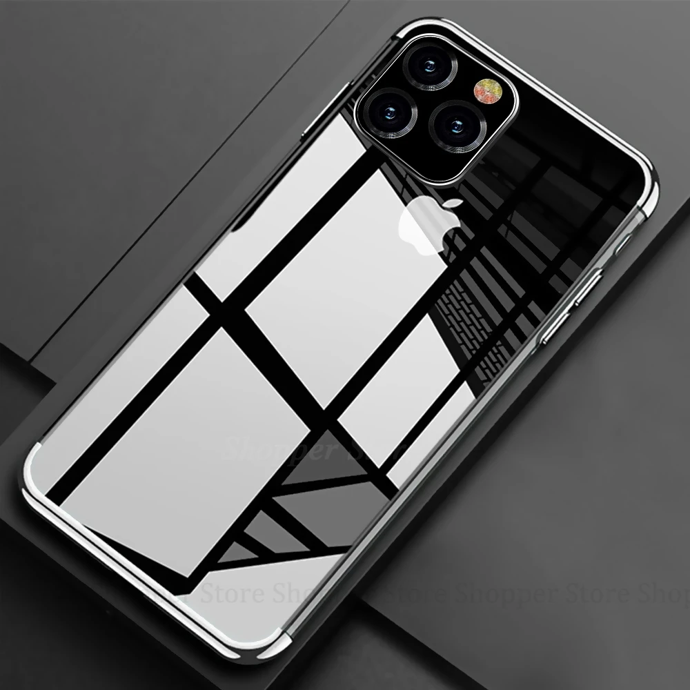 Серебристый Чехол для телефона iPhone 11 Pro Max 11 Pro X XR XS Max модные мягкие Защитные чехлы для iPhone X 6S 7 8 Plus 11 Pro - Цвет: Серебристый