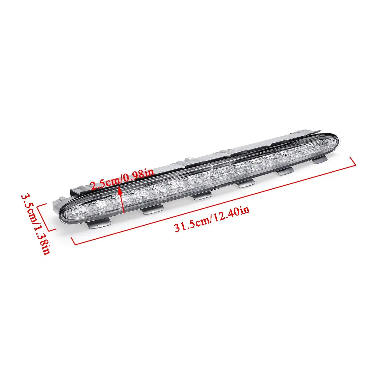 Vermelha para Carro Lâmpada para Mercedes Led de Traseira Luz de Freio Transparente Terceira Parada Led Benz Clk W209 2002-2009 2098201056 - Luz 9 Luzes p/ carro