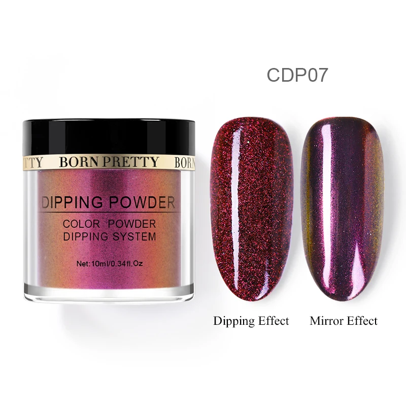 CDP07 BORN PRETTY Natural Dry 10ml Magnetic Dipping Nail Powder Cat Eye Pigment Long Lasting Glitter Dust Nails Art Decoration Designs - Цвет: CDP07