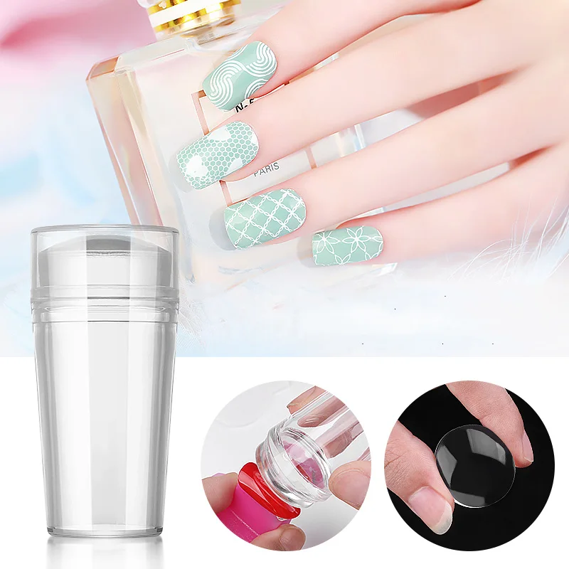 

2pcs/set Holographic Nail Stamper kits Silicone Nail Stamper Scraper nail art Stamping plate printing Tool nails accessoires