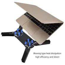 Besegad складной USB ноутбук охлаждающая подставка для ноутбука охлаждающая подставка с двойными вентиляторами для Chromebook samsung lenovo Dell ПК компьютер