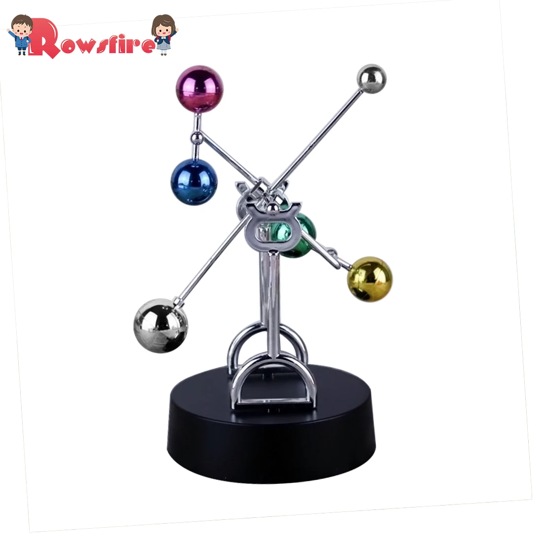 

New Recommend Little Jupiter Kinetic Mobile Colorful Balls Perpetual Motion Crafts Office Desk Science Remote For Home Decor