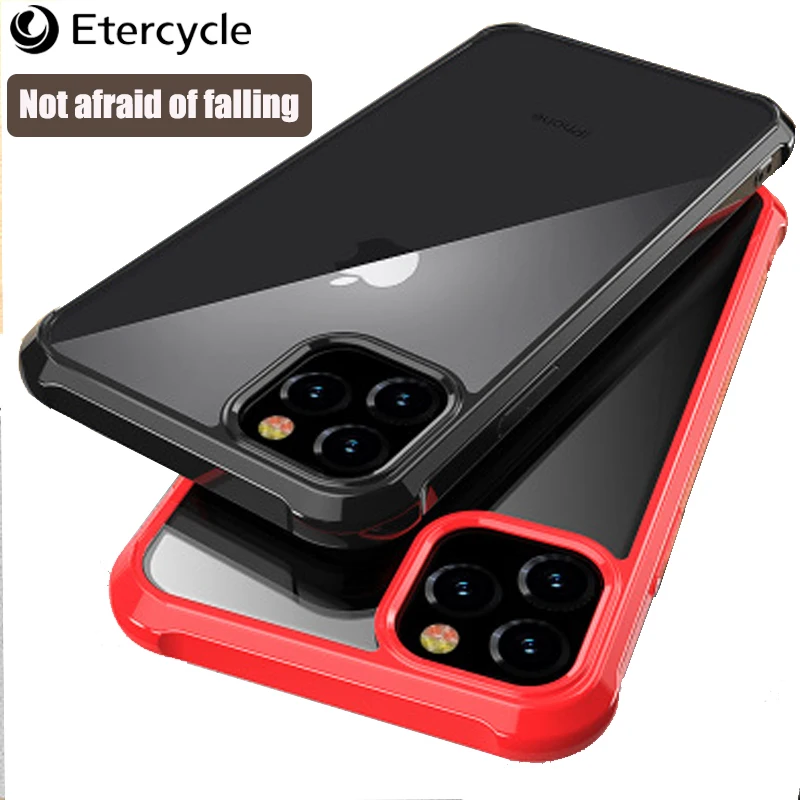 

Anti-fall mobile phone cover mobile case for iphone 11 pro max TPU Acrylic four corner protection phone shell shockproof case
