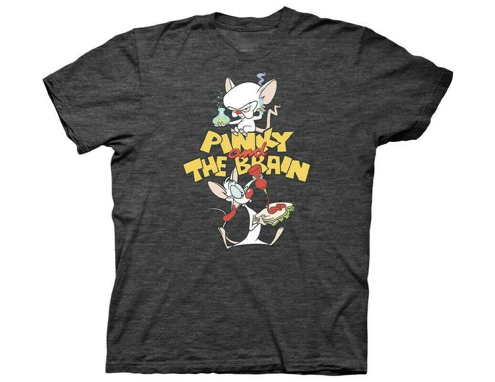PINKY AND THE BRAIN SCIENCE SANDWICH Мужская футболка унисекс-Доступно Sm To 2x на заказ с графикой |