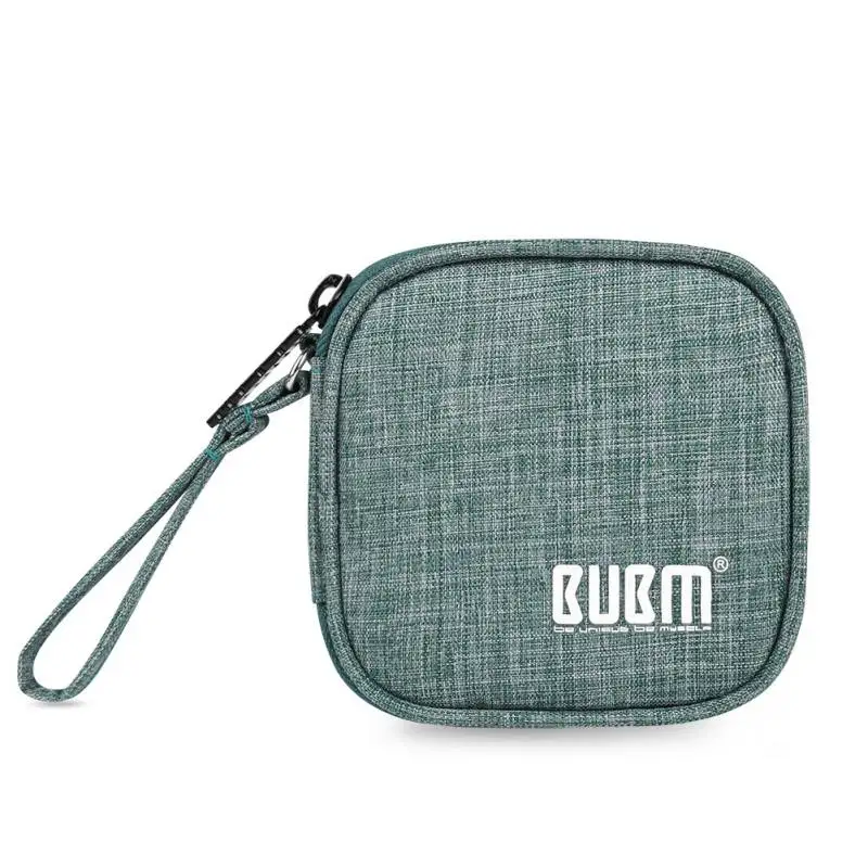 square green BUBM сумка небольшая электронная и аксессуары наушники/кабель изменить кошелек сумочка для путешествий Чехол для переноски - Цвет: square green