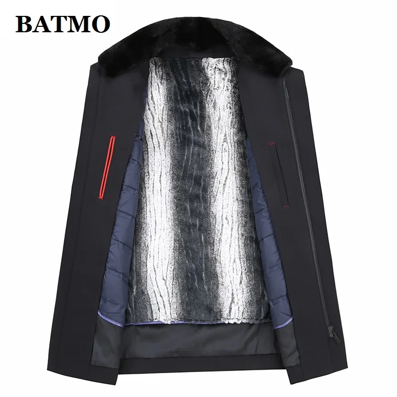 BATMO, Новое поступление, зимние мужские пуховики из 90% утиного пуха, воротник из меха норки и подкладка из искусственного меха, мужские парки, 9508