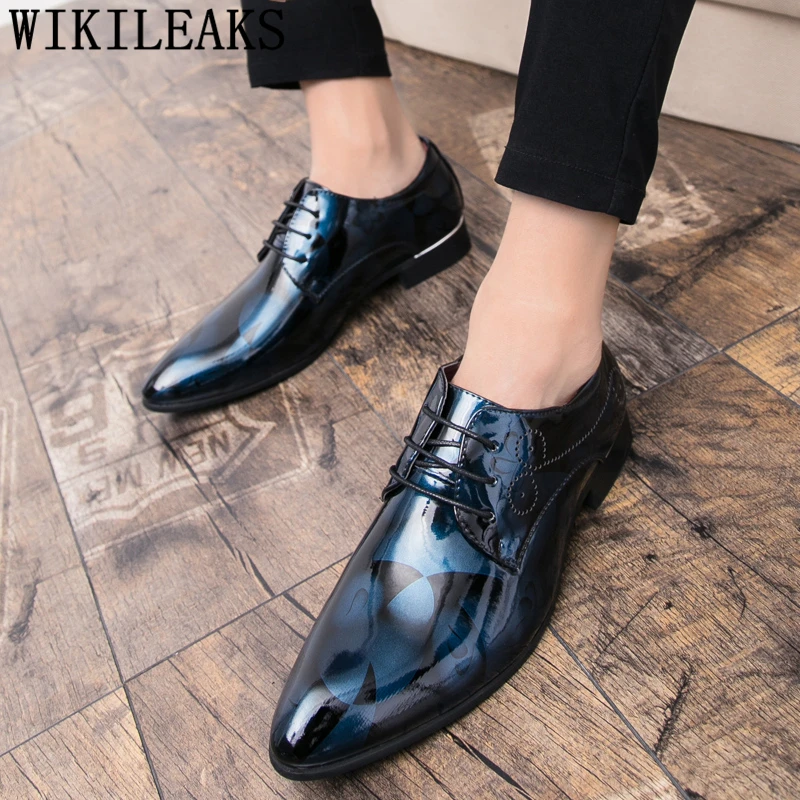 

Italian Office Shoes Men Classic Coiffeur Fashion Patent Leather Shoes Men Formal Brand Mens Oxford Shoes Scarpe Uomo Eleganti