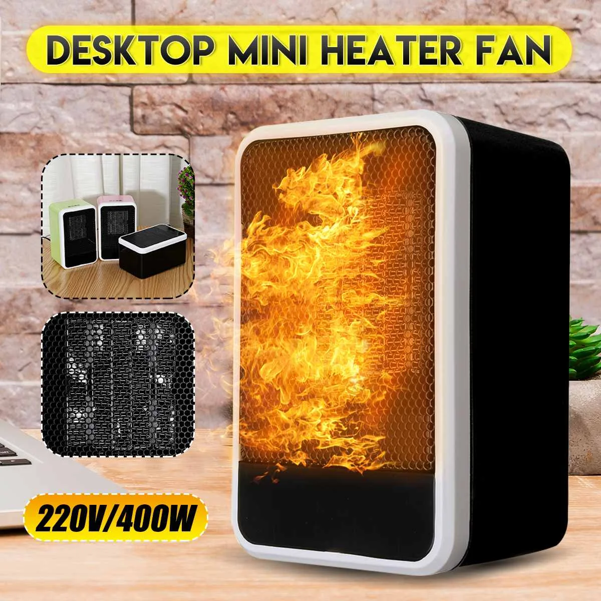 

Mini Portable Electric Fan Heater Heating Cooling Fan Living Room Bedroom 220V Desktop Winter Space Warmer Fan PTC Air Heater