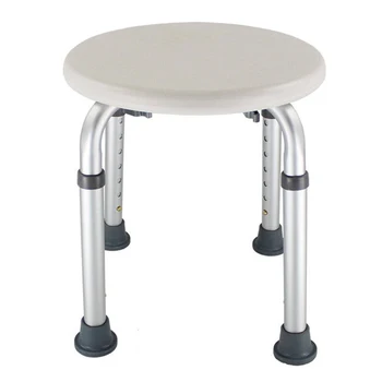 

Home Shower Stool Round Kids Disabled Height Adjustable Seat Easy Clean Bath Furniture Older Pregnancy Non Slip Chair Toilet