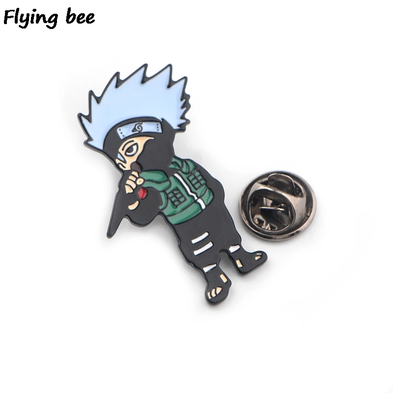 Flyingbee Наруто значки аниме брошь и булавка модная одежда эмалированные булавки Нагрудный значок броши на булавке значок для женщин мужчин X0422
