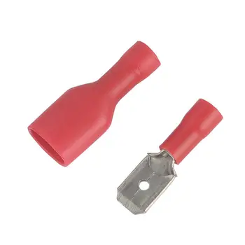 

50x Female & 50x Male Spade Insulated Crimp Electrical Connectors Cable Terminal