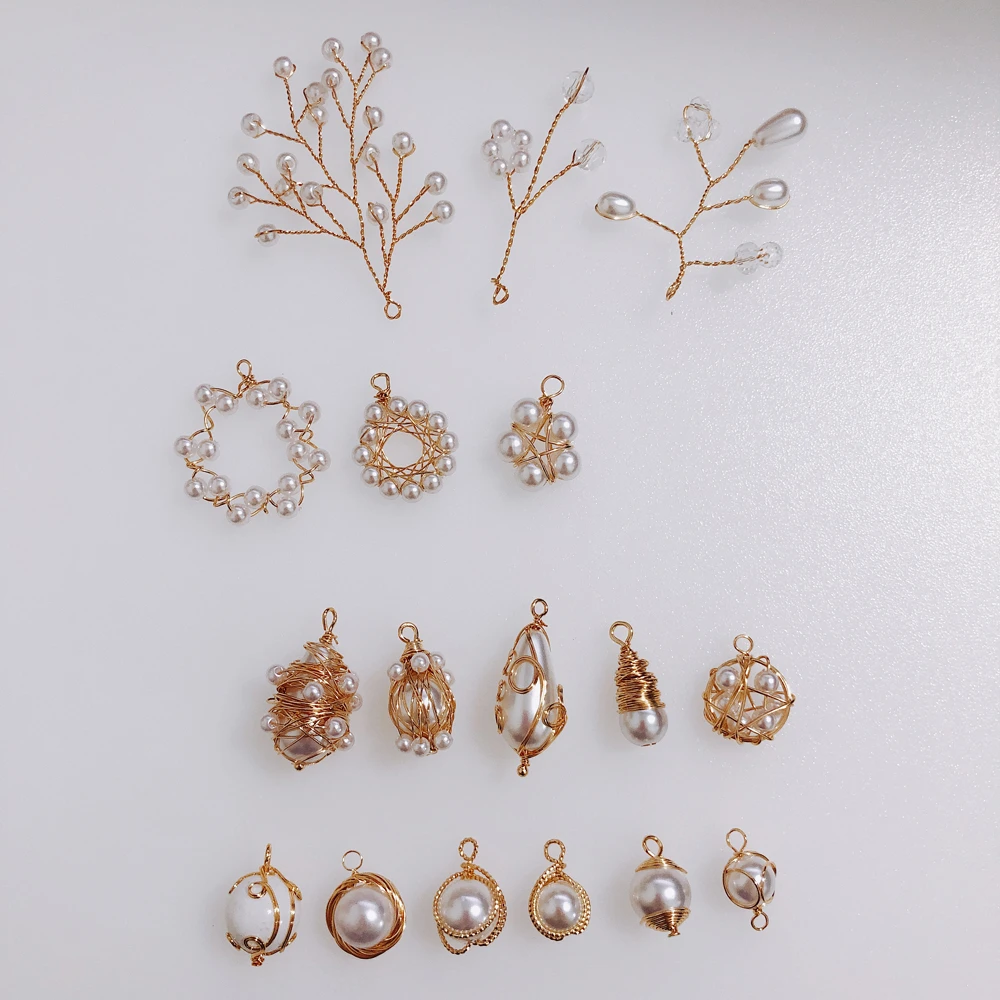 Accesorios de perlas de para pendientes, colgante de Metal, componentes de collar, dijes, Material de fabricación de bricolaje, búsqueda de uds.|Piezas de cierre y matarial de joyería| - AliExpress