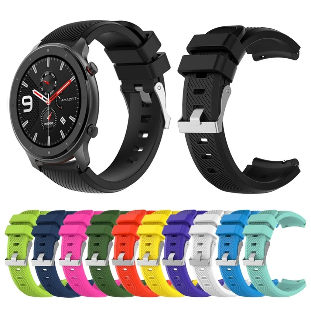 2019 высококачественный ремешок для часов из мягкого силикона Huami AMAZFIT GTR 47 мм