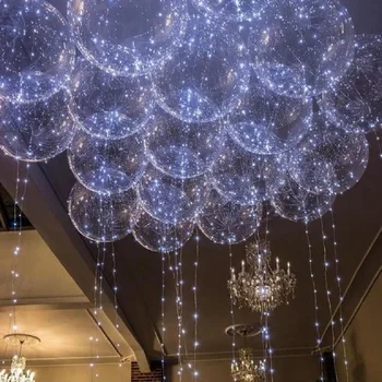 

Valentines Day Decoration Christmas Wedding White Led Balloon Globos Transparent Clear Luminous Bubble Ball Birthday Party Decor