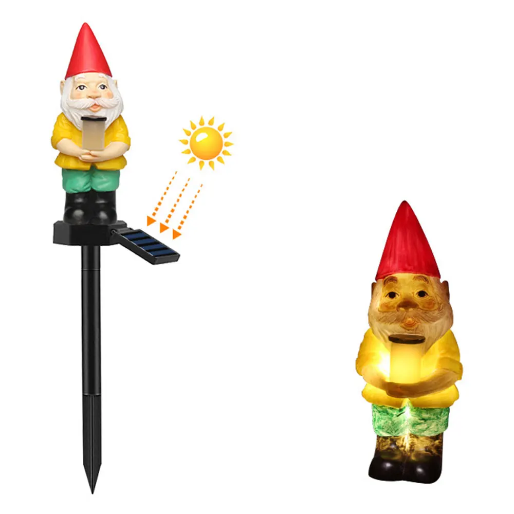 Рождественский солнечный светильник для газона, Санта-Клаус, украшение для сада, двора, водонепроницаемый светодиодный светильник на солнечной батарее