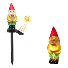 Рождественский солнечный светильник для газона, Санта-Клаус, украшение для сада, двора, водонепроницаемый светодиодный светильник на солнечной батарее