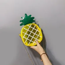 Прозрачная сумка в виде ананаса из ПВХ, Женская Желейная сумка, сумка через плечо, Детская сумка на цепочке для телефона, сумка через плечо для женщин