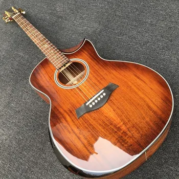

40" armrest K24c acoustic guitar sunburst KOA K24ce electric acoustic guitar half cutaway electrical acoustic free shipping