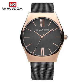 

New Men's Business Black Watches Luxury Top Brand Waterproof Gold Quartz Clock Military Mesh Wrist Watch Best Gift for Men reloj