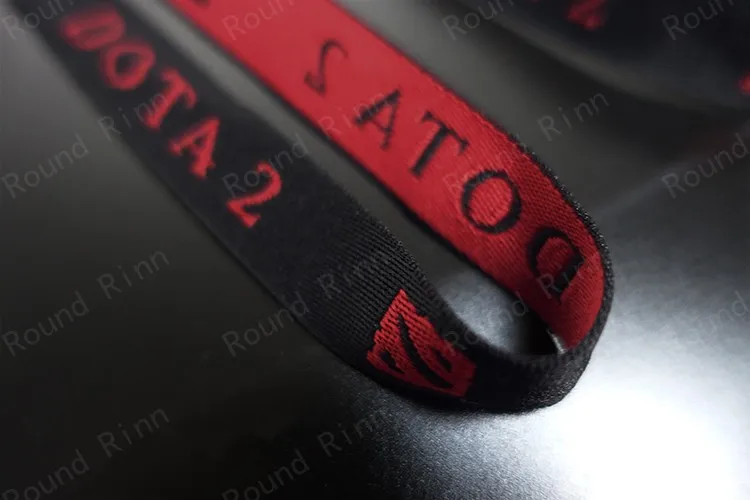  DOTA 2 Logo Cosplay Strap Black Mobile Phone Lanyard with Metal Buckle