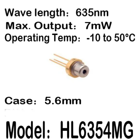1-20 шт./лот HL6354MG HL6354 635nm 7 МВт 5 6 мм-10 до 50C рабочий лазерный диод | Инструменты