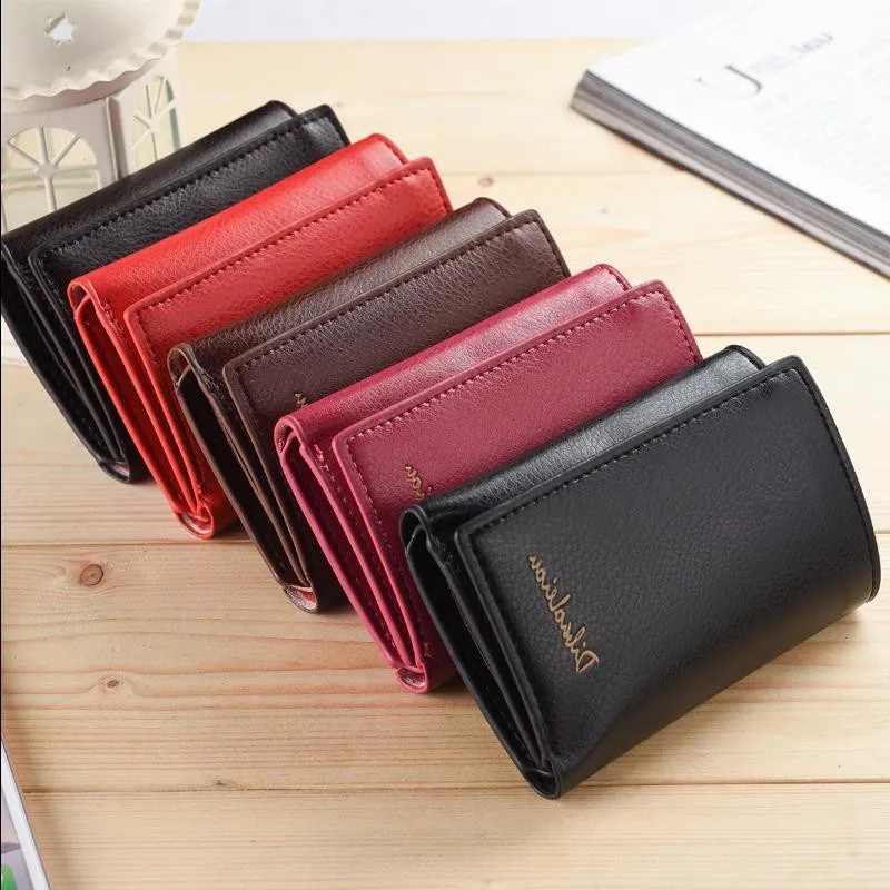 

2020 Leather Women Wallet portfel Hasp Small and Slim Coin Pocket Purse Women Clutch Money Bag Card Holder cartera mujer wallet