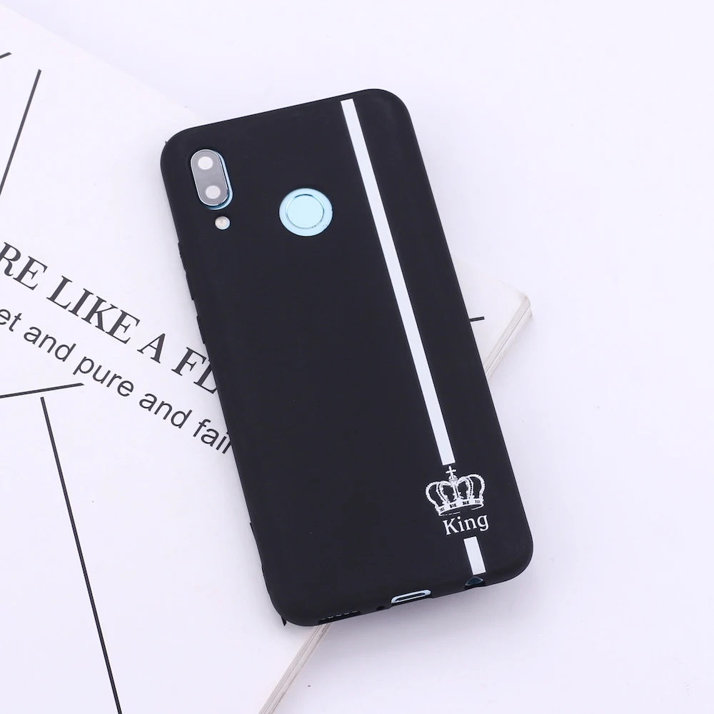 Для Huawei Honor Mate 10 20 Nova P20 P30 P40 P смарт корона В Полоску Королева Король любовник пара